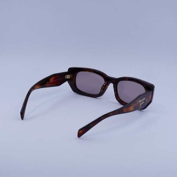Prada PRB05S 22A20I Sunglasses Poppy Havana Rectangle Frame - Picture 9 of 10